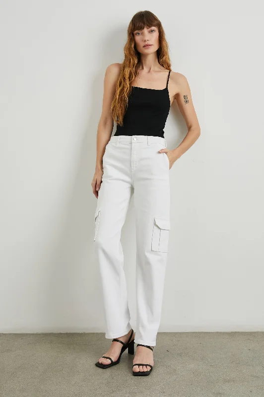 Warm and substantial SPEEDWAY CARGO PANT - SALT WHITE