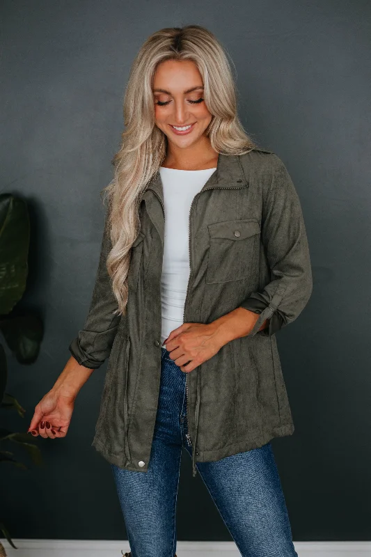 Personalized print Bomber jacket Talon Utility Jacket - Olive