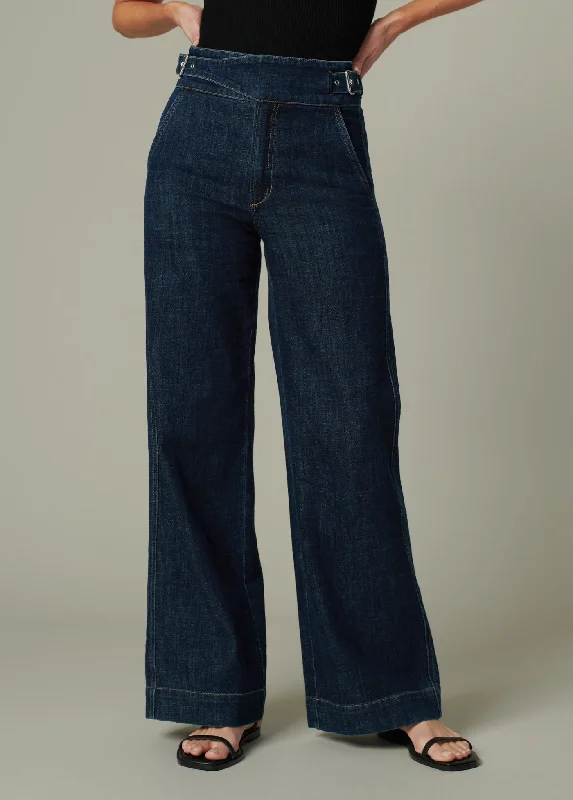 Elegant Style THE DOUBLE BUCKLE WIDE LEG SAILOR PANT
