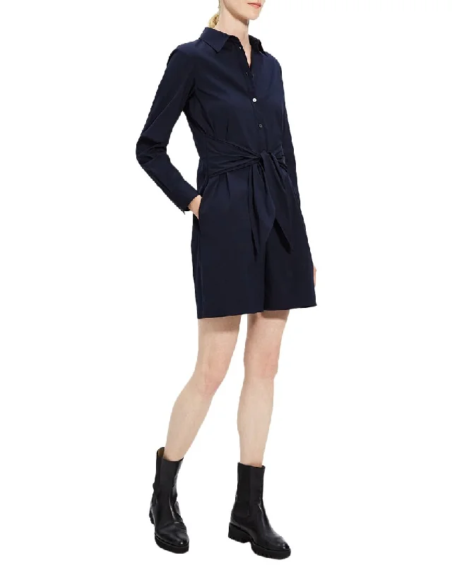 Exquisite workmanship Tie-front bodysuit Theory Tie Waist Romper