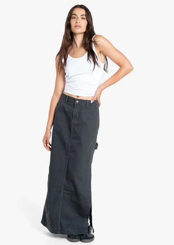 Avant-garde trend Carpenter Maxi Skirt Dark Charcoal