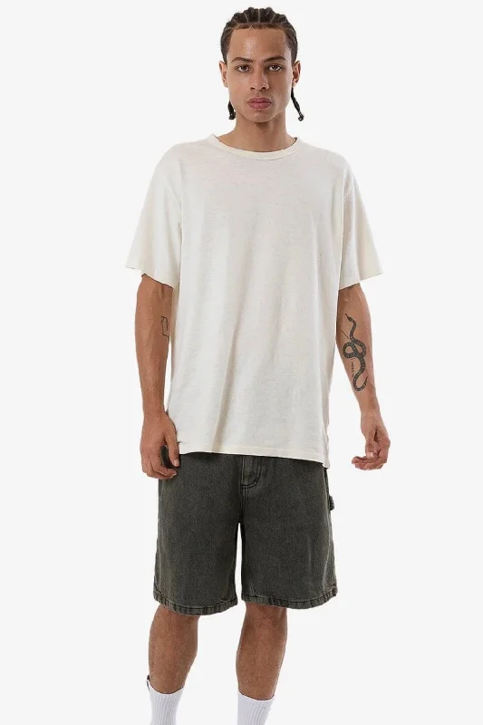 Letter embroidery Slacker Denim Short Tarmac