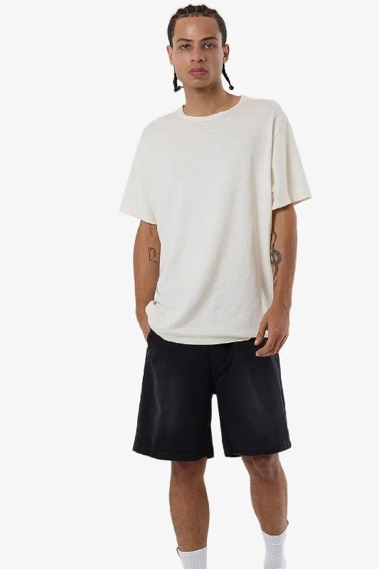 Stand-up collar design Union Slacker Work Short Washed Black
