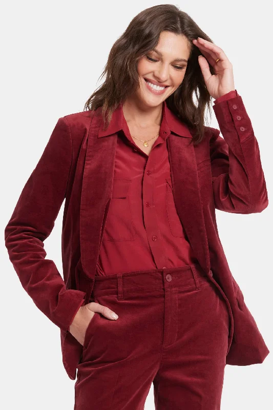 Boutique style Biker jacket Tuxedo Jacket - Wild Currant