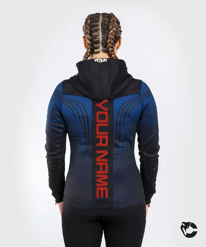 Nightclub Style Sherpa jacket UFC Venum Personalized Authentic Fight Night 2.0 Kit by Venum Women's Walkout Hoodie - Midnight Edition