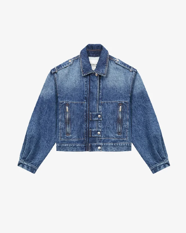 Sports litigation style Faux suede jacket Veste Julie