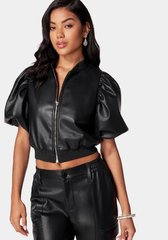 Moisture wicking Belted wool trench Vegan Leather Zip Front Jacket