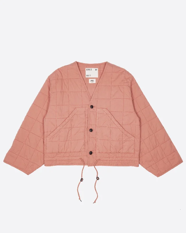 Sports High Waist Style Padded utility jacket G.o.D Reactor Jacket Cotton Quilt Old Rose