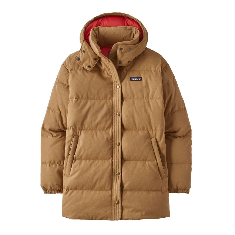 Simple research Button-front coat Women's Cotton Down Parka