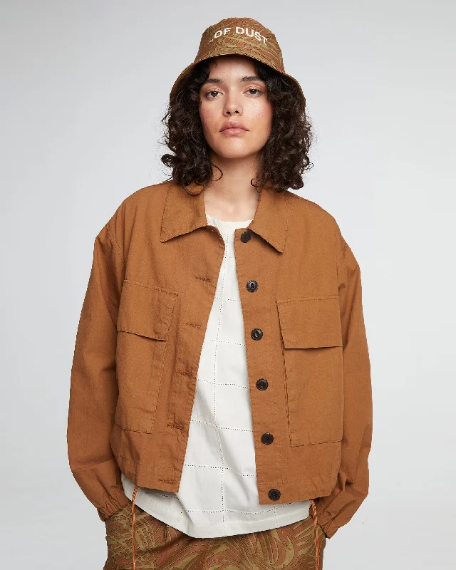 Retro Stripes Soft-touch jacket G.o.D Worker Shirt Ripstop Caramel