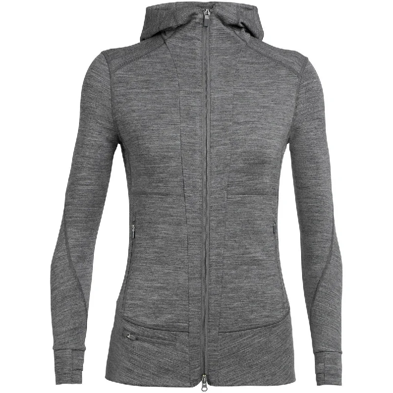 Sports Comfort Style Open-front jacket Women's Merino Quantum II Long Sleeve Zip Hood Jacket Sports Comfort Style Open-front jacket Women's Merino Quantum II Long Sleeve Zip Hood Jacket