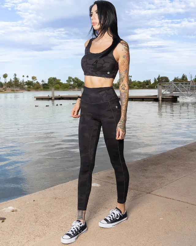 British casual Performance leggings Women's Classic Leggings - Black Camo