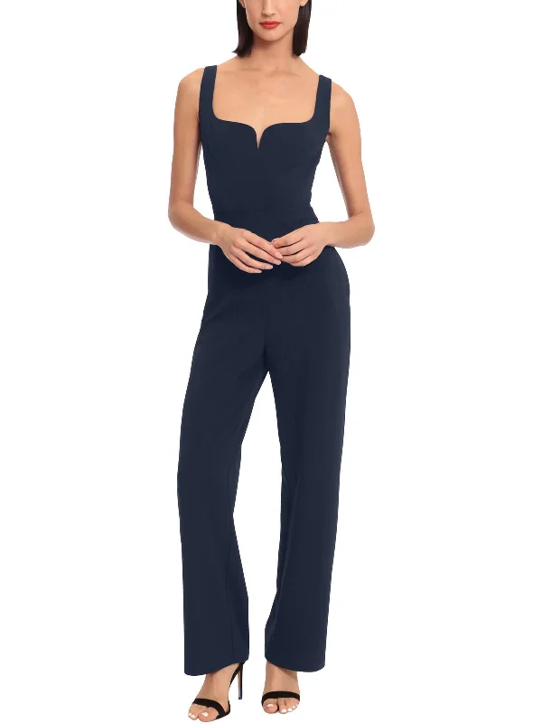 Leisure Travel Mini bodysuit Womens Wishbone Neck Dressy Jumpsuit
