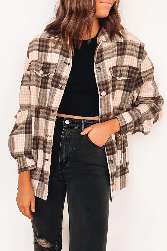 Leisure And Entertainment Warm down jacket Zara Check Shacket Multicoloured