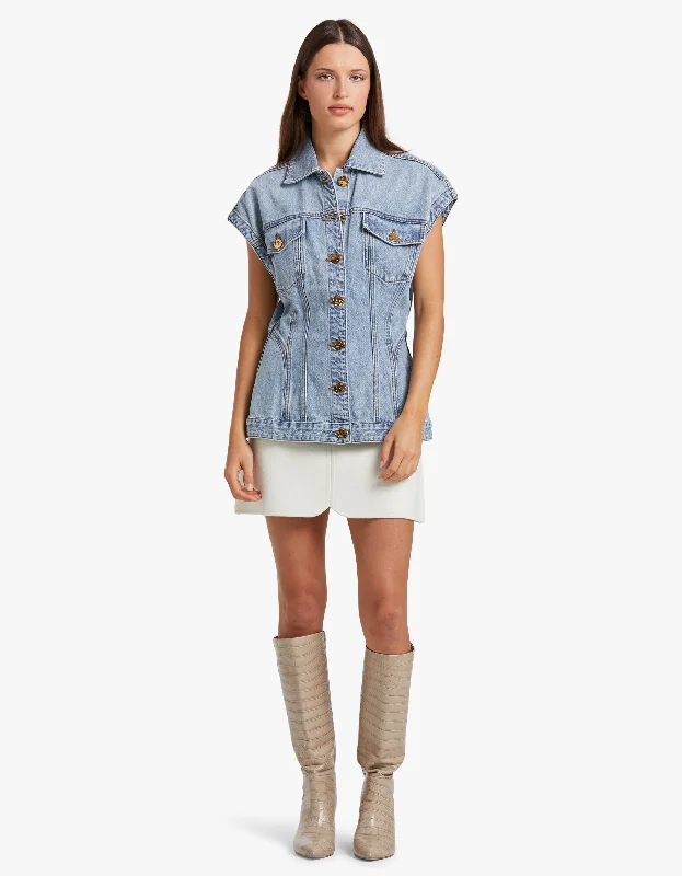 Sports Fitness Wear Natura Denim Hourglass Vest - Sea Spray