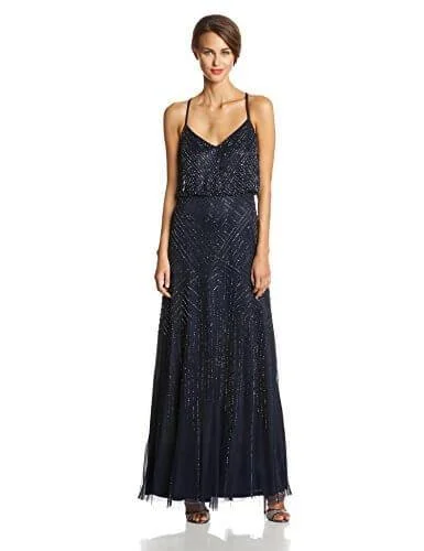 Street Fashion Style Sequin seamed dress Adrianna Papell AP091897340 Halter Strap Long Formal Dress Street Fashion Style Sequin seamed dress Adrianna Papell AP091897340 Halter Strap Long Formal Dress