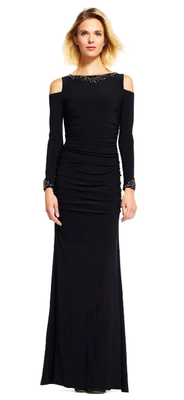 Retro Dress Sequin boat neck dress Adrianna Papell AP1E200716 Long Formal Evening Dress Retro Dress Sequin boat neck dress Adrianna Papell AP1E200716 Long Formal Evening Dress