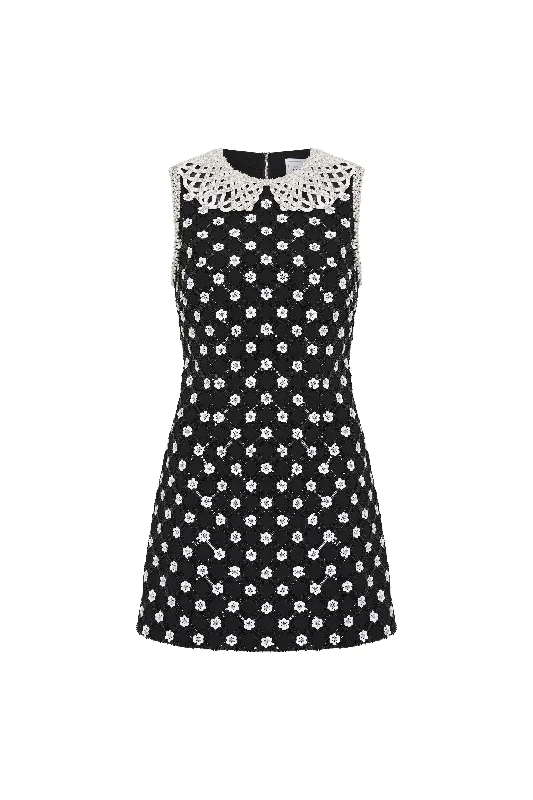 Knowledge And Elegance Black sequin dress Alivia Sleeveless Mini Dress