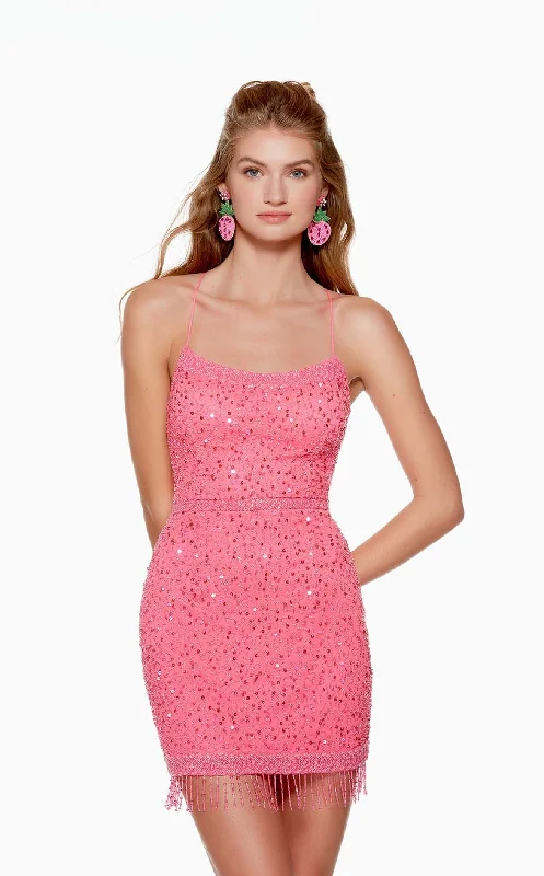 Printing decoration Sequin tulle gown Alyce 4680 Dress