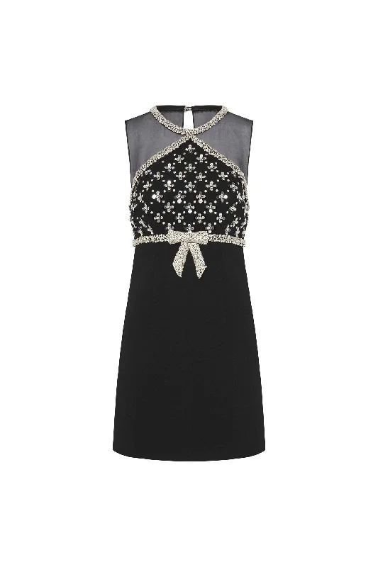 Comfortable and simple Sequin peplum party dress Arianna Mini Dress