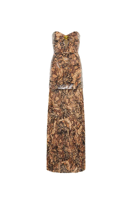Low-key Luxury Colorful sequin dress Bellis Strapless Gown