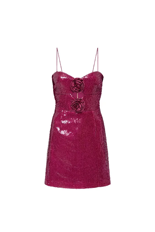 Avant-garde trend Sequin embellished top dress Courtney Mini Dress