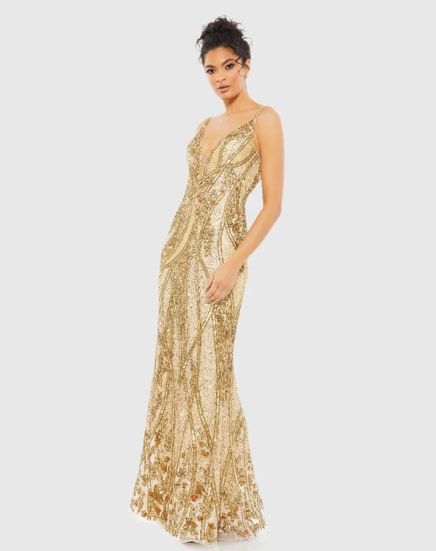 Elegant Style Sequin bubble dress Embellished Sleeveless Plunge Neck Low Back Gown Elegant Style Sequin bubble dress Embellished Sleeveless Plunge Neck Low Back Gown