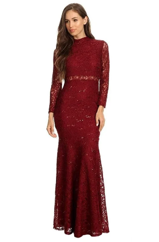 Street Show-off Style Tiered evening dress Eureka Fashion - 2095 Lace High Neck Trumpet Dress Street Show-off Style Tiered evening dress Eureka Fashion - 2095 Lace High Neck Trumpet Dress