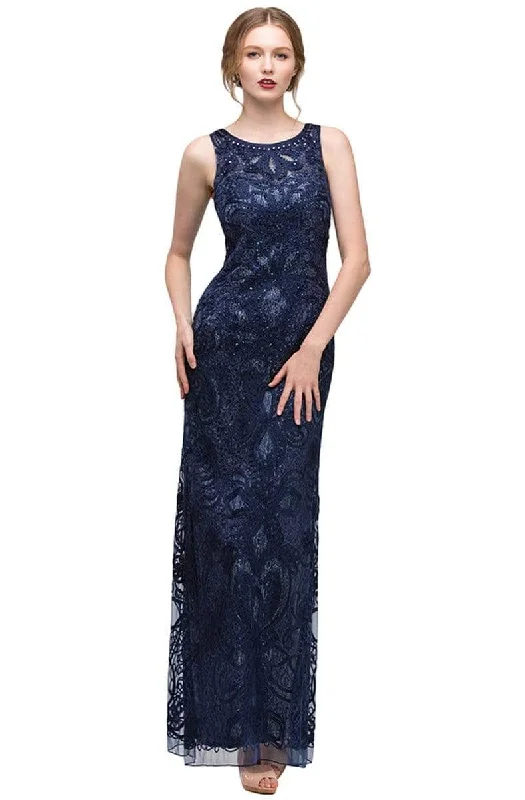 Street Letter Style Plus-size evening gown Eureka Fashion - 3905 Lace Jewel Neck Sheath Dress Street Letter Style Plus-size evening gown Eureka Fashion - 3905 Lace Jewel Neck Sheath Dress