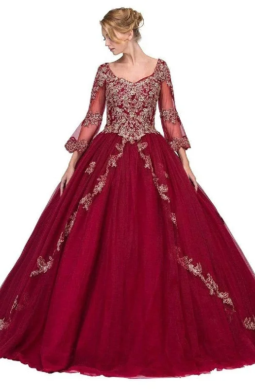 Sports Comfort Style Draped bodice evening gown Eureka Fashion - 4188 Gold Embroidered V-neck Ballgown Sports Comfort Style Draped bodice evening gown Eureka Fashion - 4188 Gold Embroidered V-neck Ballgown