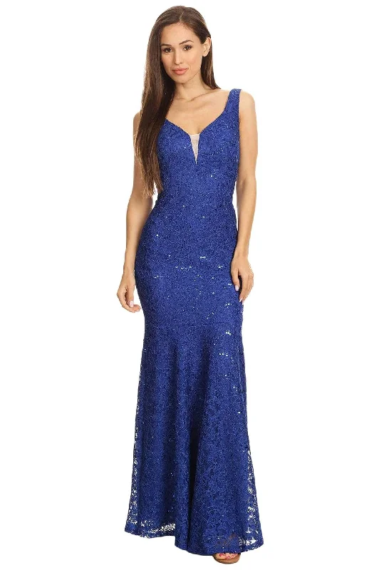 Retro Style Satin slip evening gown Eureka Fashion - 5010 Lace Deep V-neck Trumpet Dress Retro Style Satin slip evening gown Eureka Fashion - 5010 Lace Deep V-neck Trumpet Dress