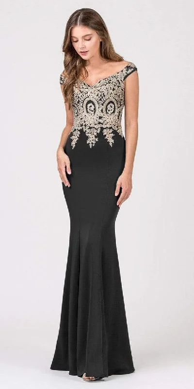 Elegant Style Strapless gown with lace Eureka Fashion - 7012 Appliqued Bodice Off Shoulder Long Gown Elegant Style Strapless gown with lace Eureka Fashion - 7012 Appliqued Bodice Off Shoulder Long Gown