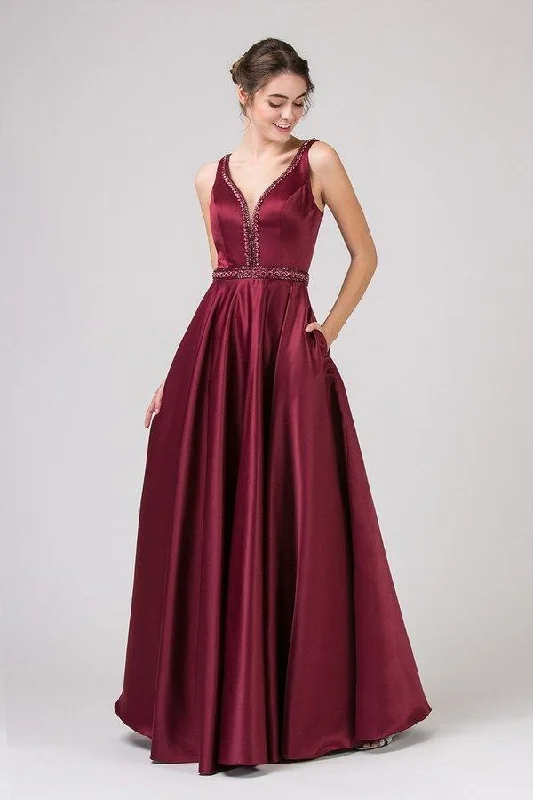 Fashion Style Short evening dress Eureka Fashion - 9010 Sleeveless Beaded Embellished Satin A-Line Gown Fashion Style Short evening dress Eureka Fashion - 9010 Sleeveless Beaded Embellished Satin A-Line Gown