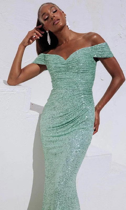 Affordable selection Silk chiffon evening dress Eureka Fashion EK105 - Ruched Bodice Off Shoulder Prom Gown Affordable selection Silk chiffon evening dress Eureka Fashion EK105 - Ruched Bodice Off Shoulder Prom Gown