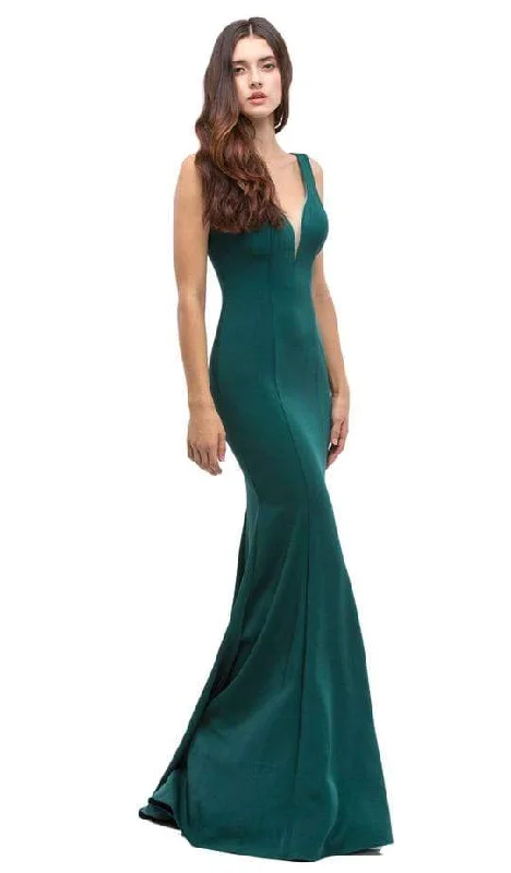 Knitted Design Off-shoulder ruffle dress Eureka Fashion - Illusion Plunging V Neck Mermaid Evening Gown 6010 Knitted Design Off-shoulder ruffle dress Eureka Fashion - Illusion Plunging V Neck Mermaid Evening Gown 6010