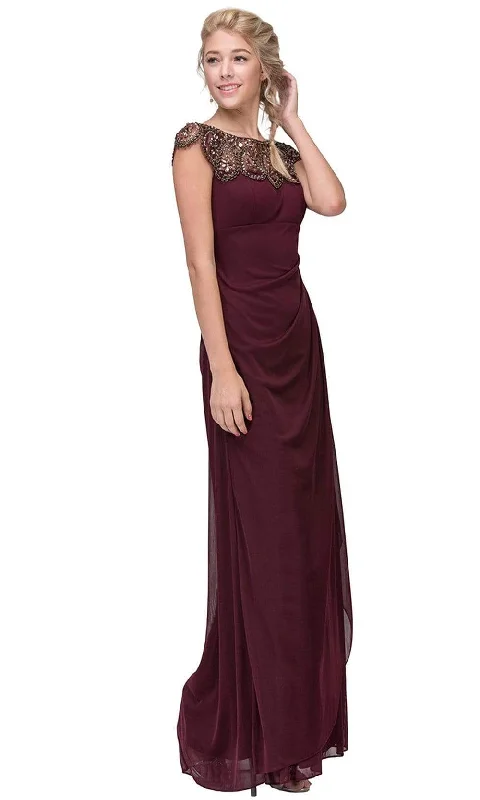 Sports Cool Ruffle evening dress Eureka Fashion - Teardrop Beaded Illusion Bateau Sheath Evening Gown Sports Cool Ruffle evening dress Eureka Fashion - Teardrop Beaded Illusion Bateau Sheath Evening Gown