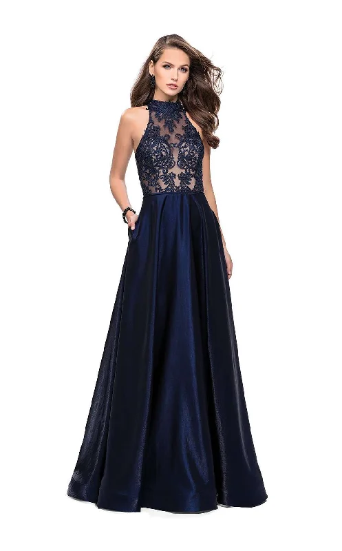 Sports Casual Style Colorblock evening dress La Femme 25617 Dress