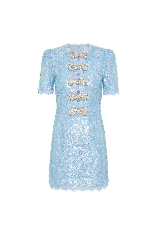 Boutique display Layered sequin dress Leyla Short Sleeve Mini Dress