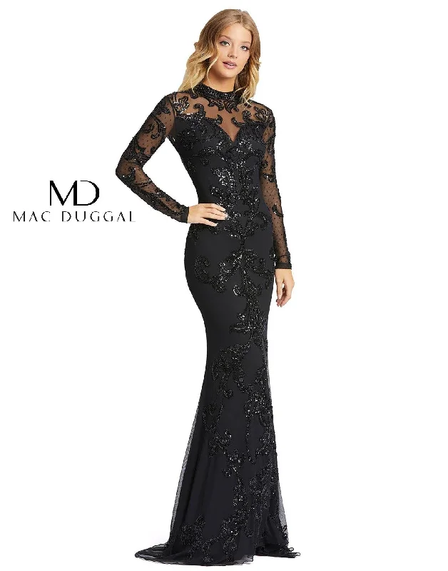 High-quality fabrics Layered chiffon dress Mac Duggal Long Sleeve Formal Evening Lace Dress High-quality fabrics Layered chiffon dress Mac Duggal Long Sleeve Formal Evening Lace Dress