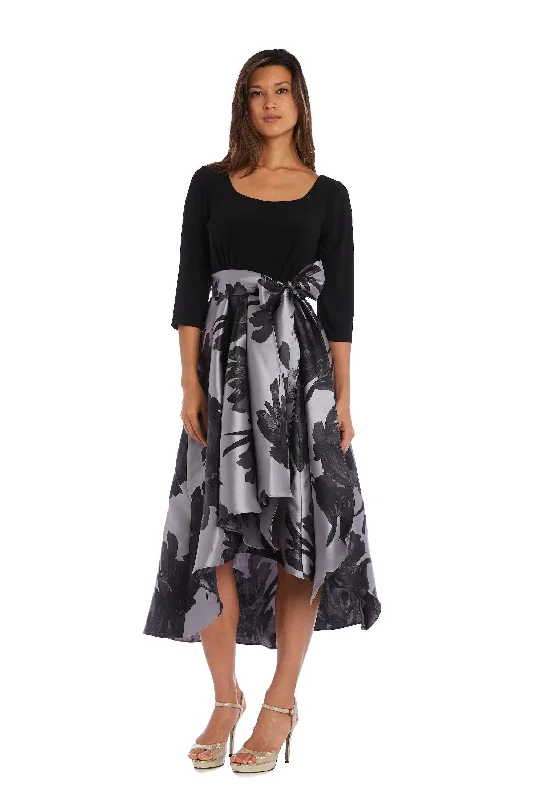 Avant-garde trend Crystal beaded gown R&M Richards 3131 High Low Long Sleeve Formal Dress Avant-garde trend Crystal beaded gown R&M Richards 3131 High Low Long Sleeve Formal Dress