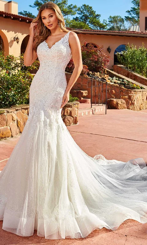 Moisture wicking Criss-cross back evening dress Rachel Allan M819 - Lace Trumpet Bridal Gown Moisture wicking Criss-cross back evening dress Rachel Allan M819 - Lace Trumpet Bridal Gown