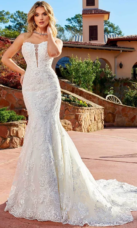 Boutique style Satin wrap dress Rachel Allan M828 - Strapless Lace Bridal Gown With Overskirt Boutique style Satin wrap dress Rachel Allan M828 - Strapless Lace Bridal Gown With Overskirt