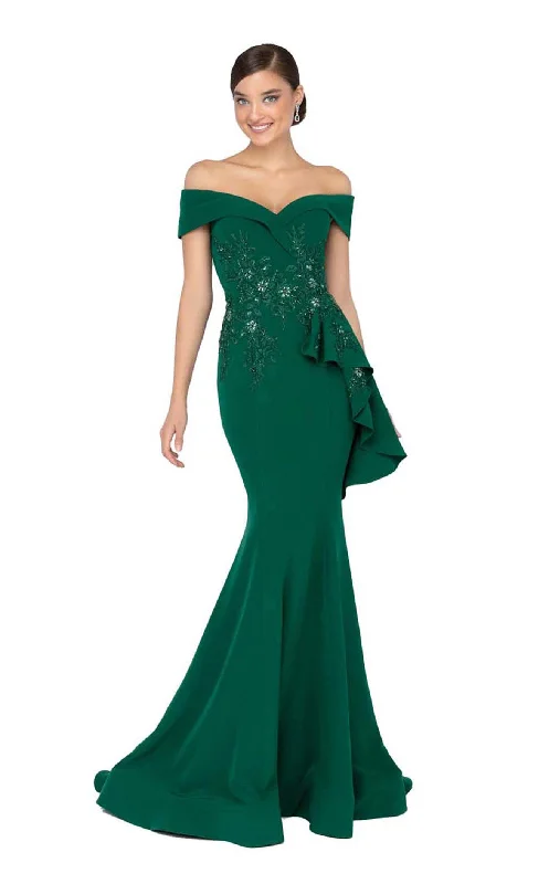 Retro Lace Fabric Satin fishtail dress Terani 1911M9339 Dress