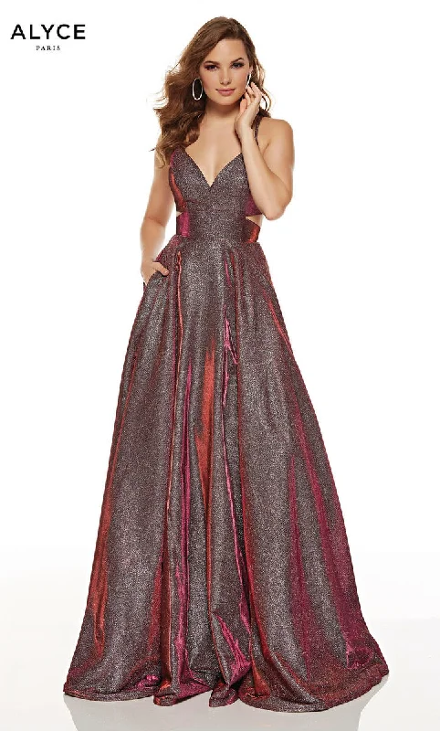 Customized Version Pleated ball gown Alyce Prom Dress 60567