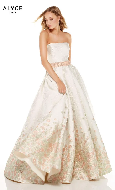 Beautiful Romance Ruffled ball gown Alyce Prom Dress 60610