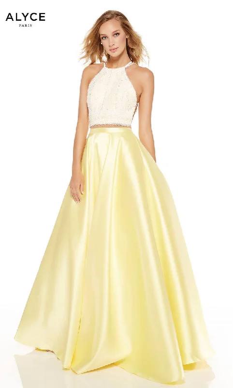 Sports Cool Deep V-neck ball gown Alyce Prom Dress 60614