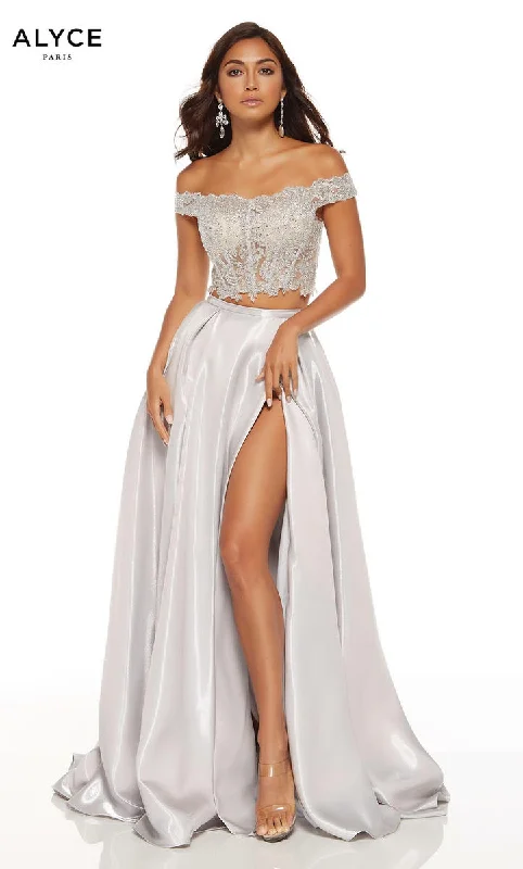 Cool Style Taffeta ball gown Alyce Prom Dress 60628