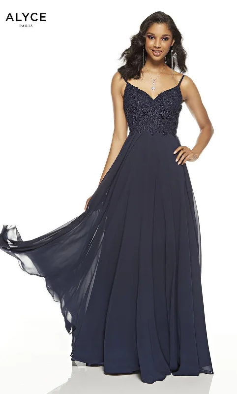 Street Style Suit Open-back satin ball gown Alyce Prom Dress 60638