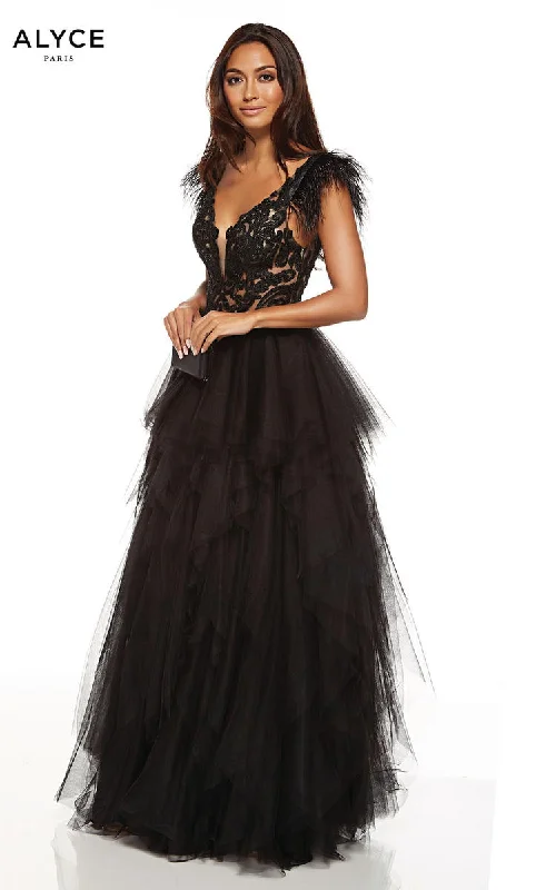 Avant-garde trend Ribbon detail ball gown Alyce Prom Dress 60737