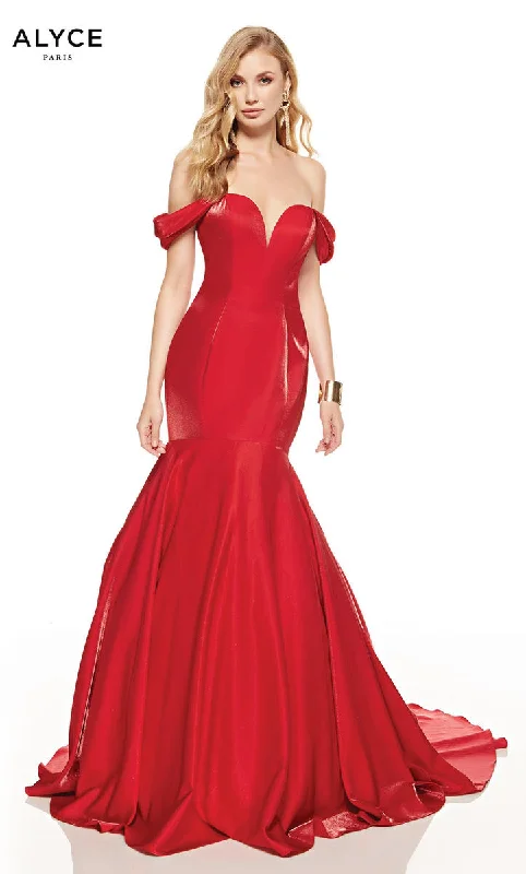 Alice style Shimmering satin ball gown Alyce Prom Dress 60748